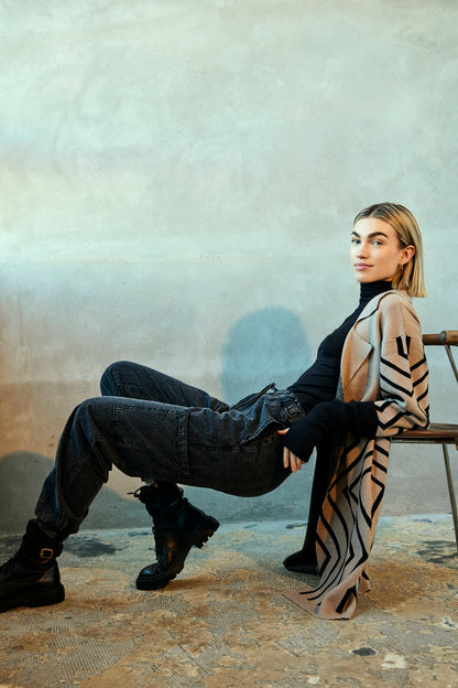 bukser med denim look og elastik i taljen og buksekant. Freequent FQDELY-PANTS Black