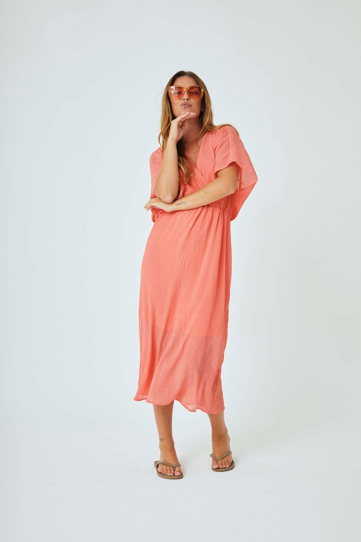 Freequent Georgia Peach DRESS | FQNOELI-DRESS