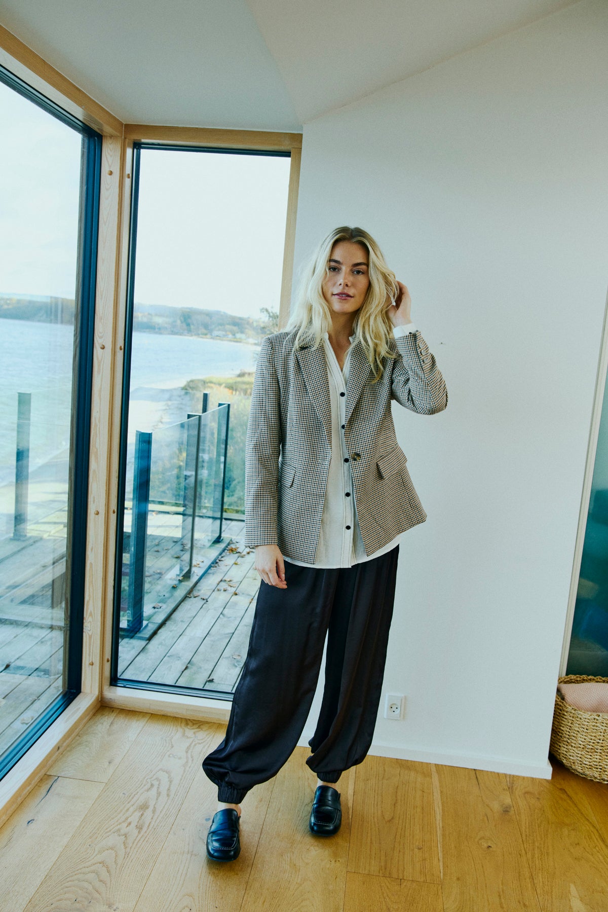 Freequent - FQSANDY-JACKET - Moonbeam w. Black