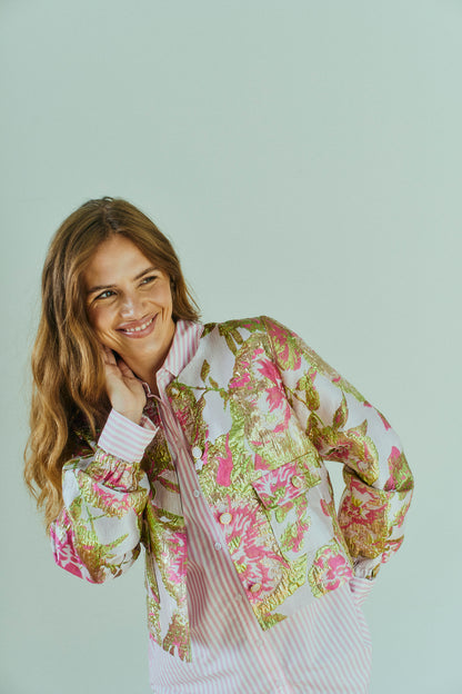 FQJOLLE-SHIRT - Star Off-White m. Sweet Lilac