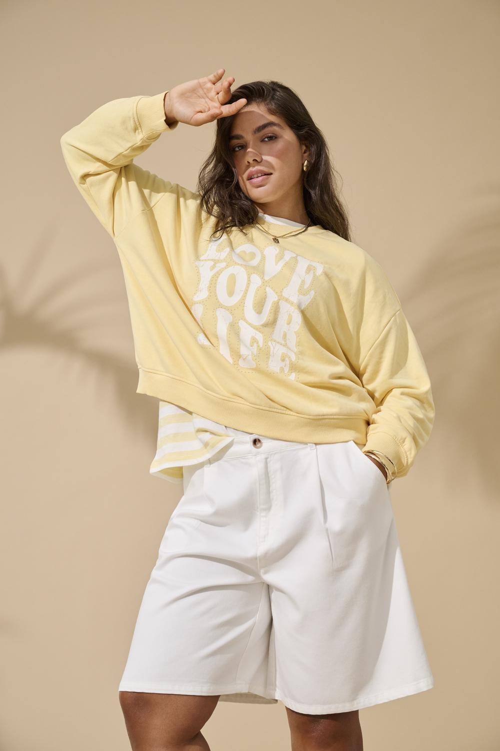 Only Carmakoma - Carsandy - Sweatshirt - Sunlight