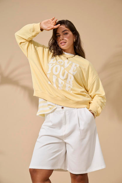 Only Carmakoma - Carsandy - Sweatshirt - Sunlight