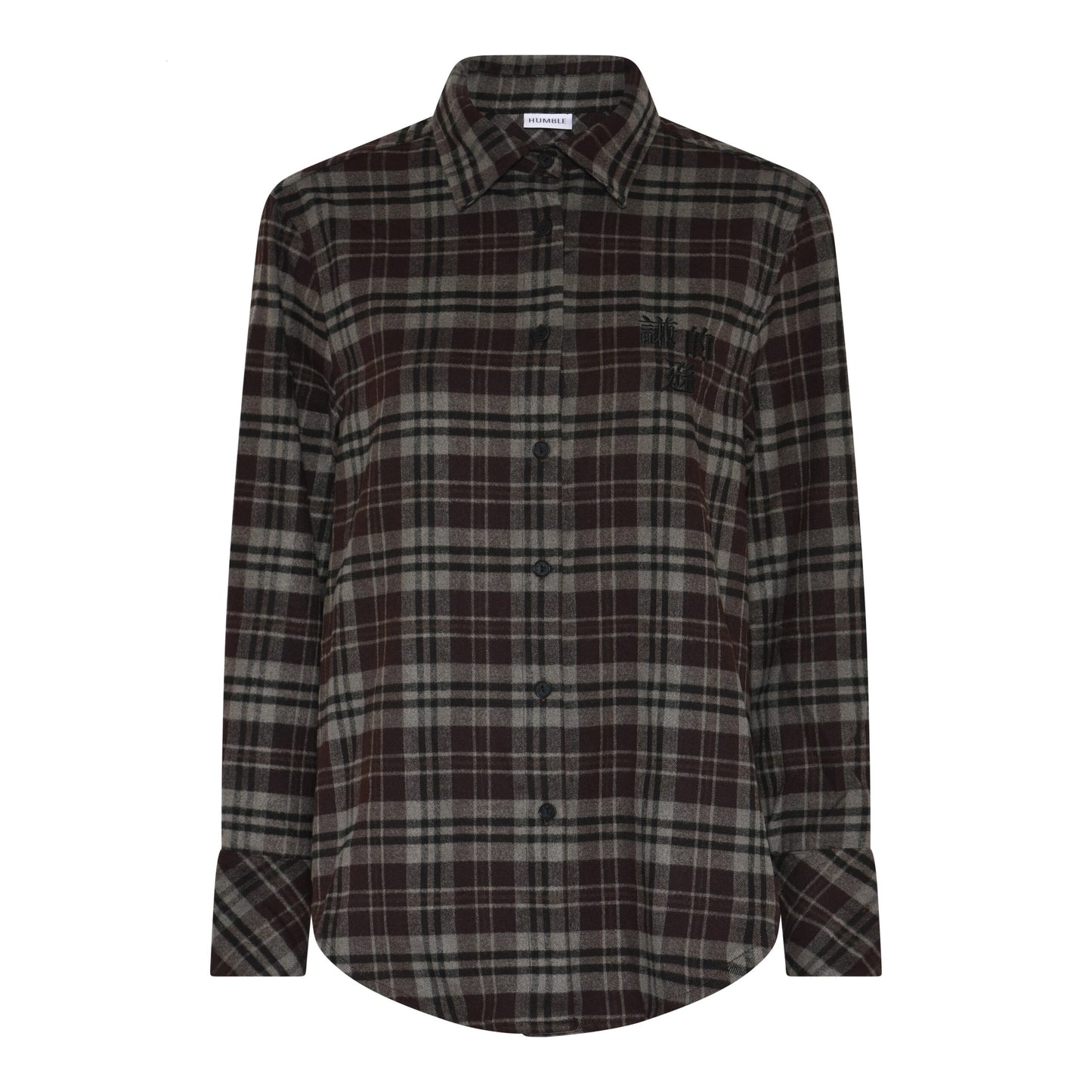 Humble MarbelHbs shirt | Dark brown combi