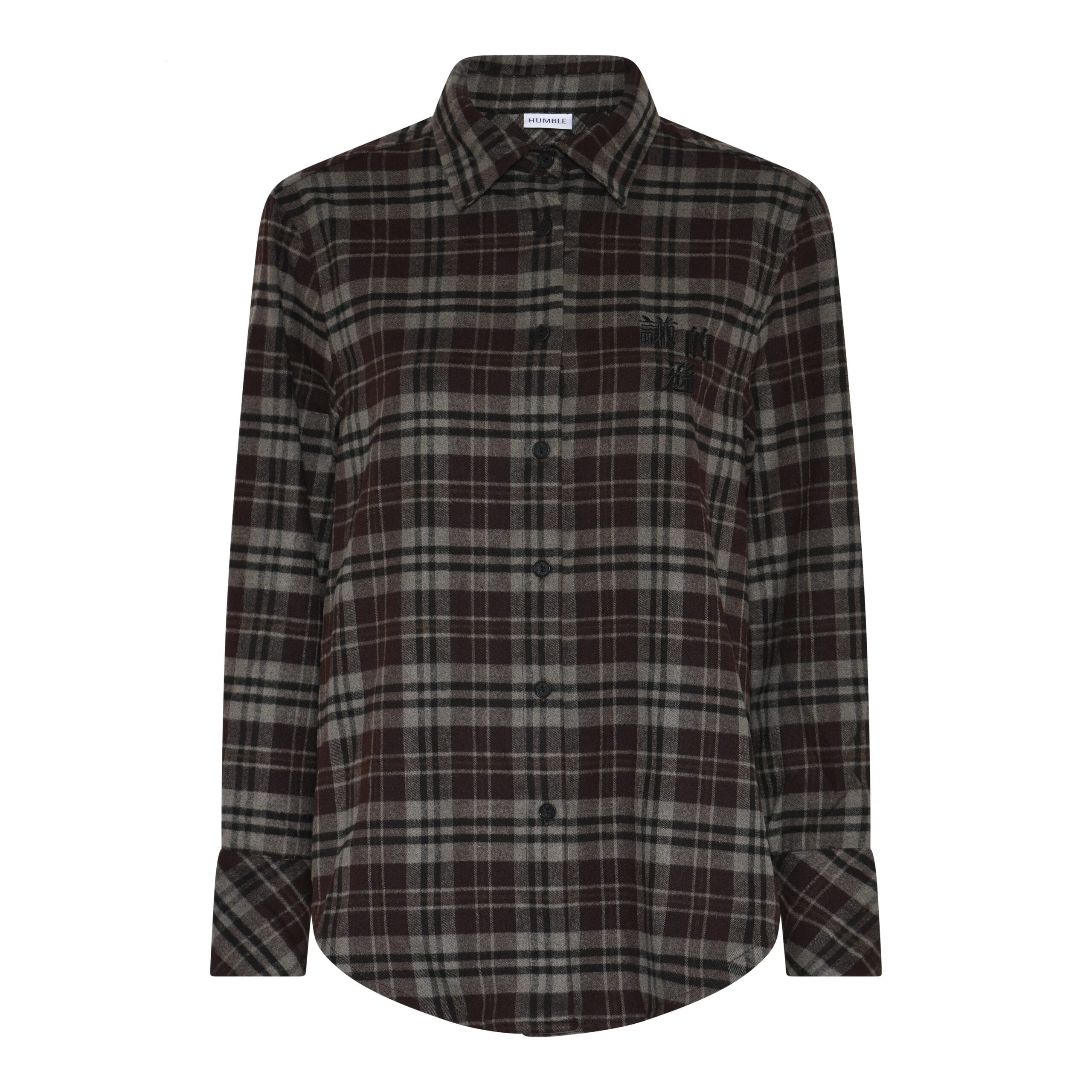 Humble MarbelHbs shirt | Dark brown combi