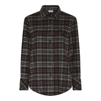 Humble MarbelHbs shirt | Dark brown combi