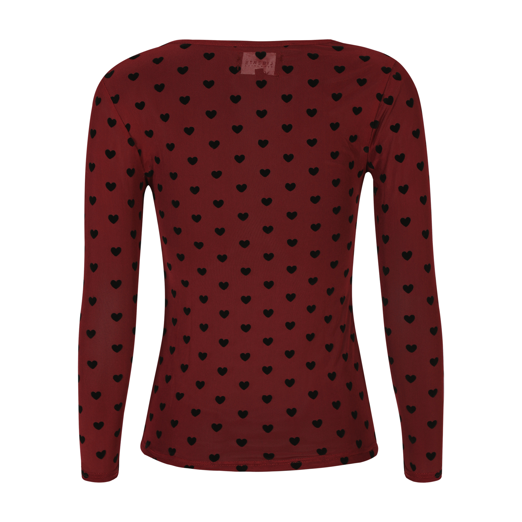Liberté Mesh T-shirt | Bordeaux Black Flock Heart