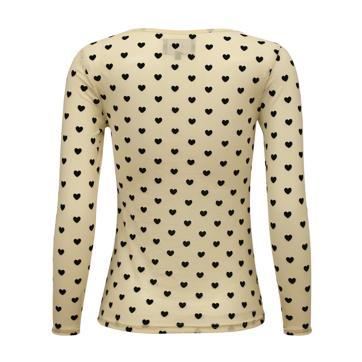 Liberté Mesh T-shirt | Ivory Black Flock Heart