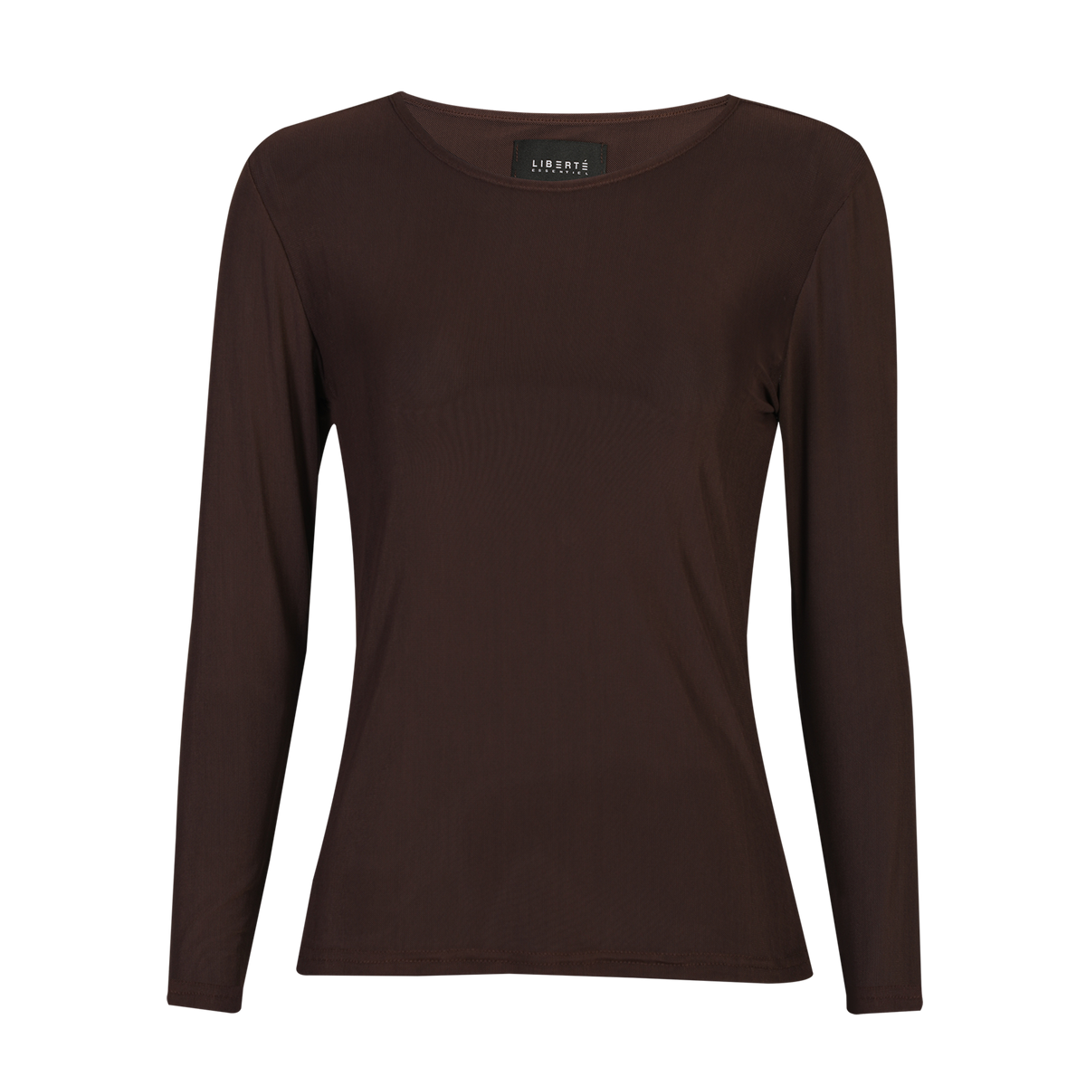 Liberté Essentiel - Mesh LS T-shirt Dark Brown