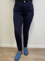 MIND by lene navy bukser med knap 68070-3