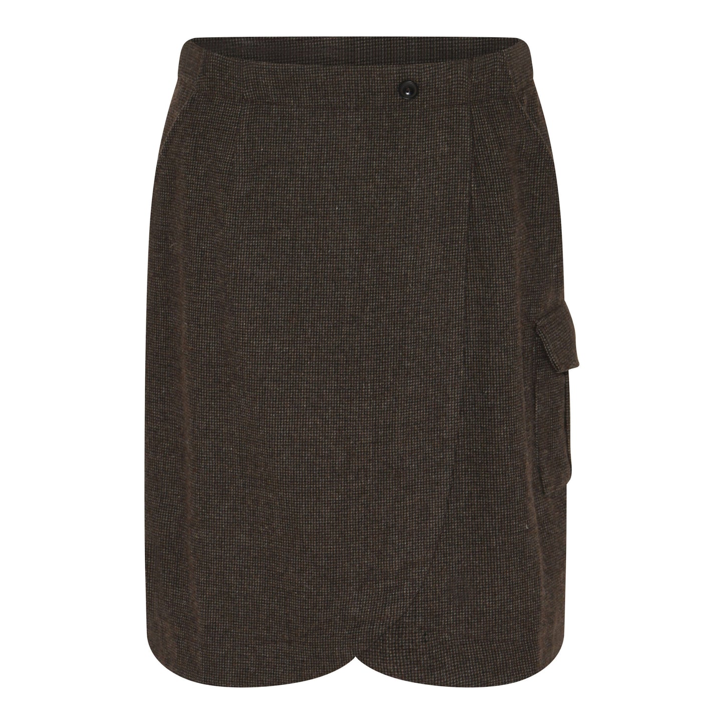 brun nederdel med buet kan forneden. Humble MargotHbs skirt Brown combi
