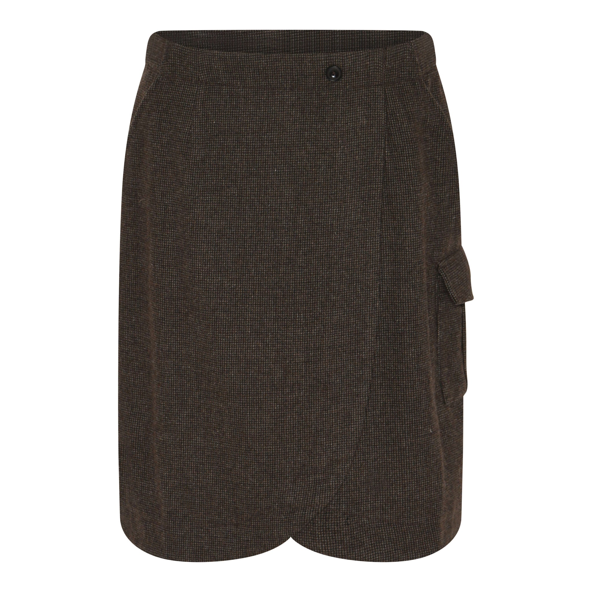 brun nederdel med buet kan forneden. Humble MargotHbs skirt Brown combi