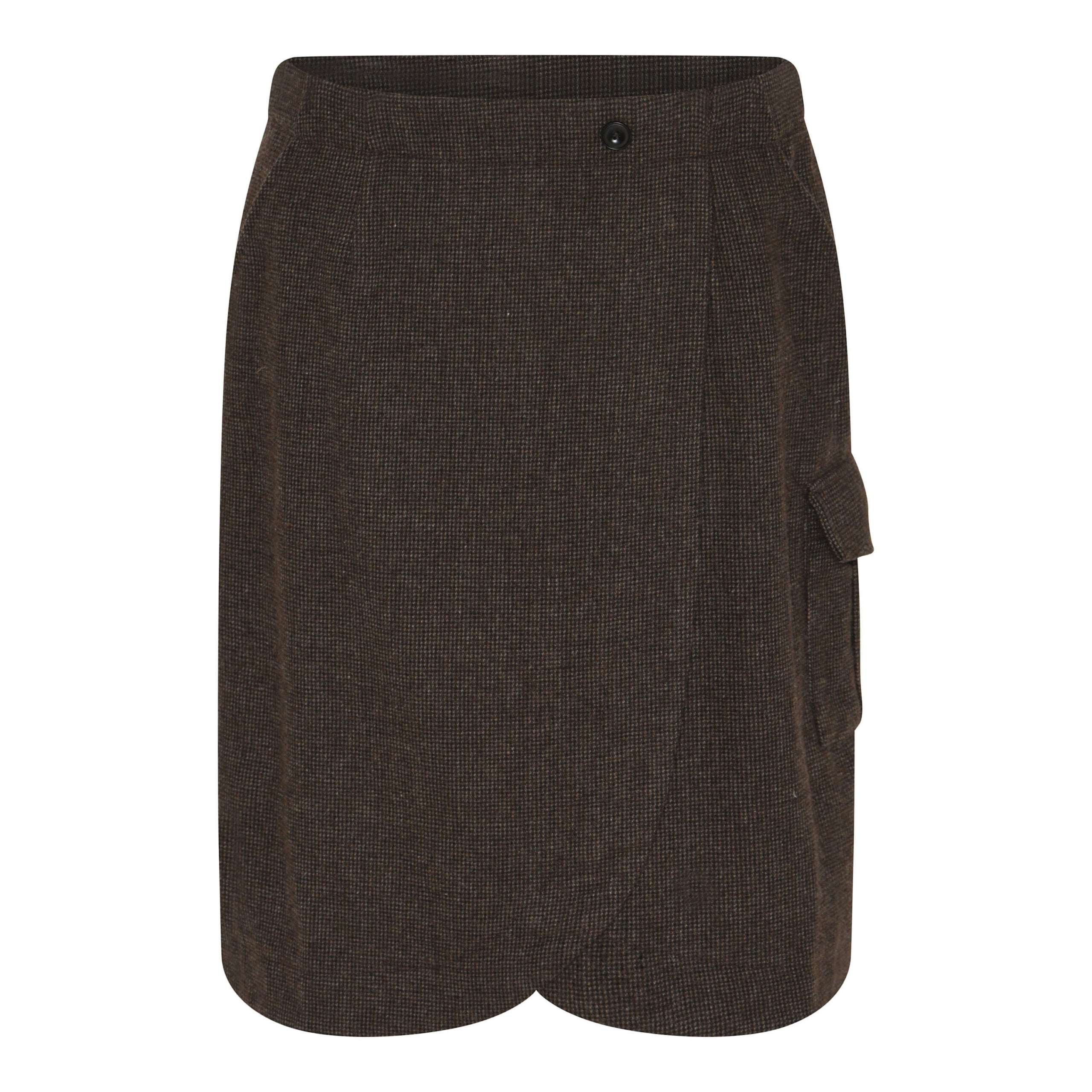 brun nederdel med buet kan forneden. Humble MargotHbs skirt Brown combi