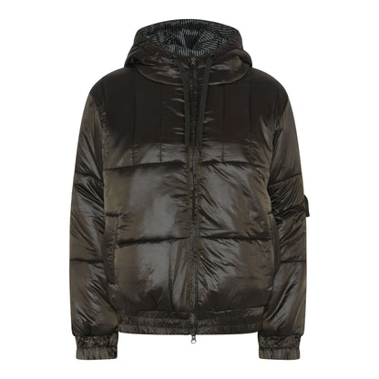 mørkegrøn vinterjakke i let shiny kvalitet. Humble MarleyHbs jacket forrest