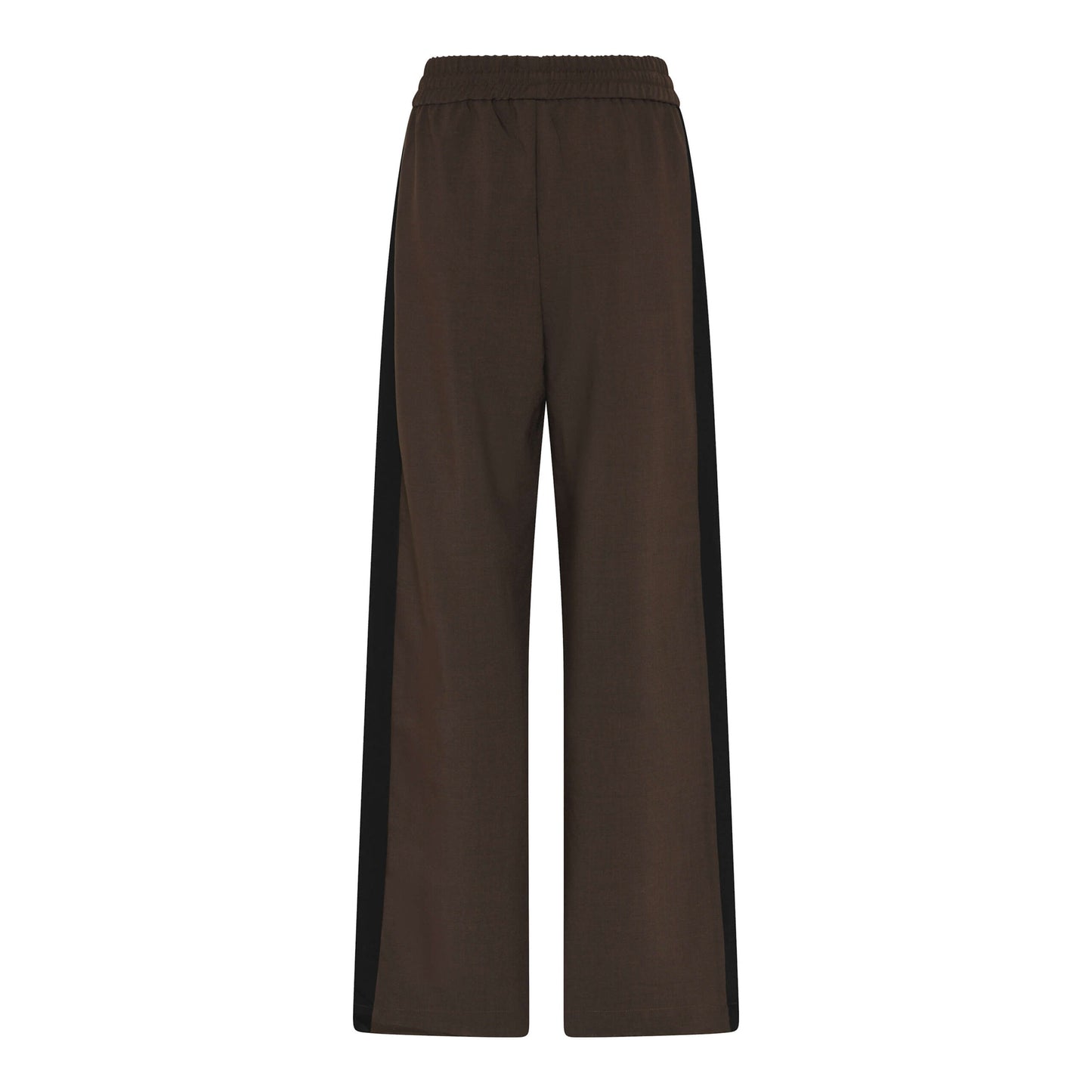 bagpå brune bukser med sort stribe i siden. Humble MendyHbs pants Brown combi