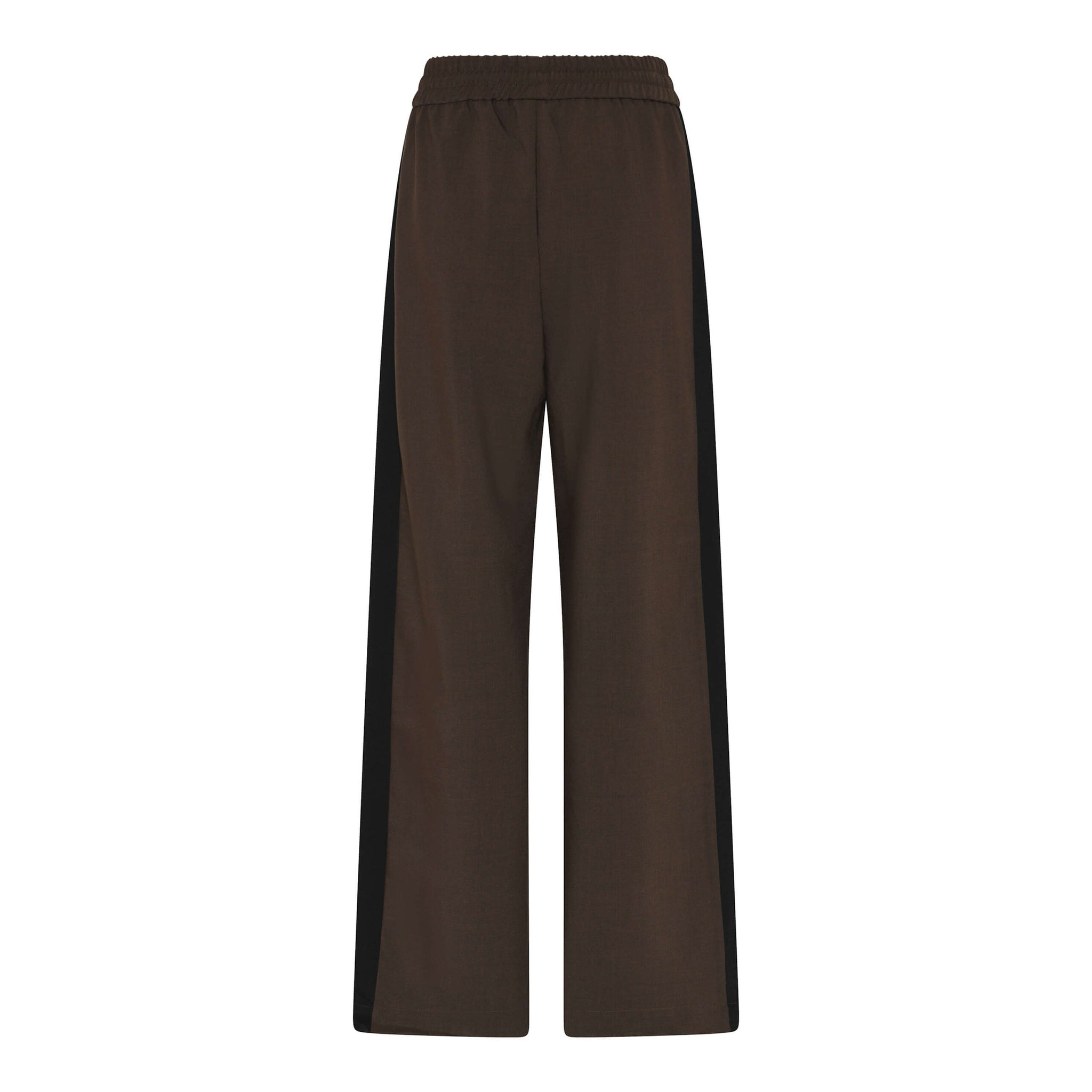 bagpå brune bukser med sort stribe i siden. Humble MendyHbs pants Brown combi