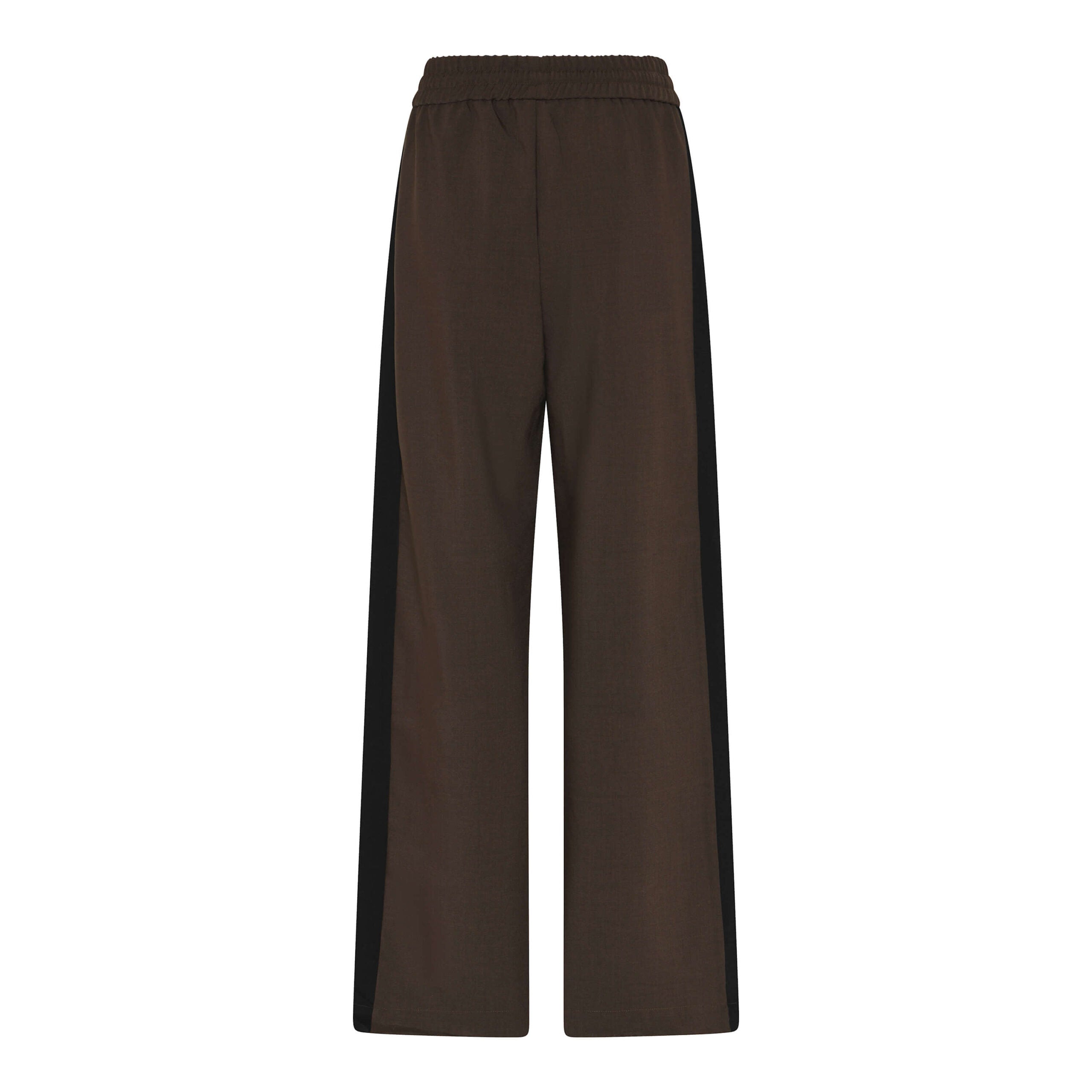 bagpå brune bukser med sort stribe i siden. Humble MendyHbs pants Brown combi
