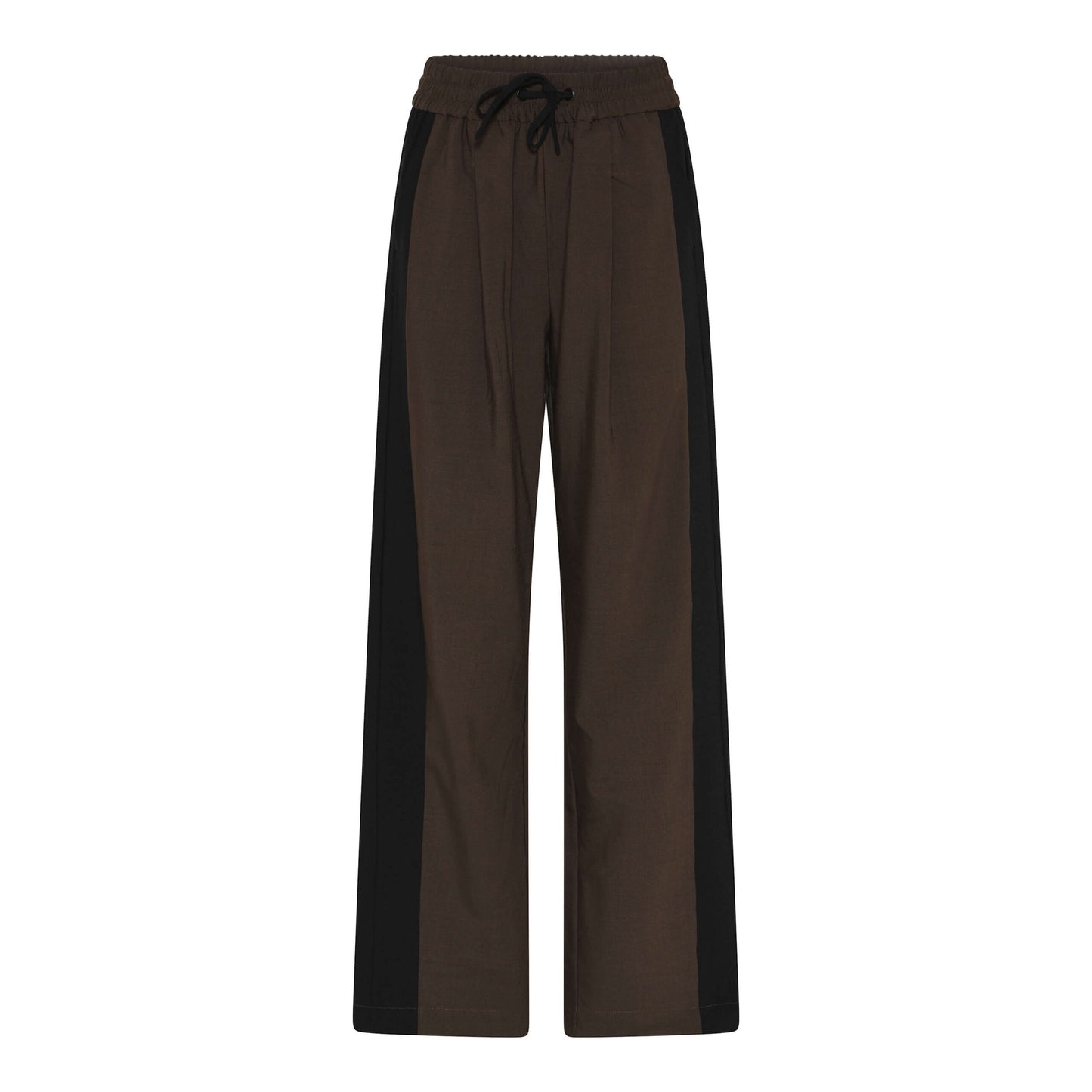 brune bukser med sort stribe i siden. Humble MendyHbs pants Brown combi