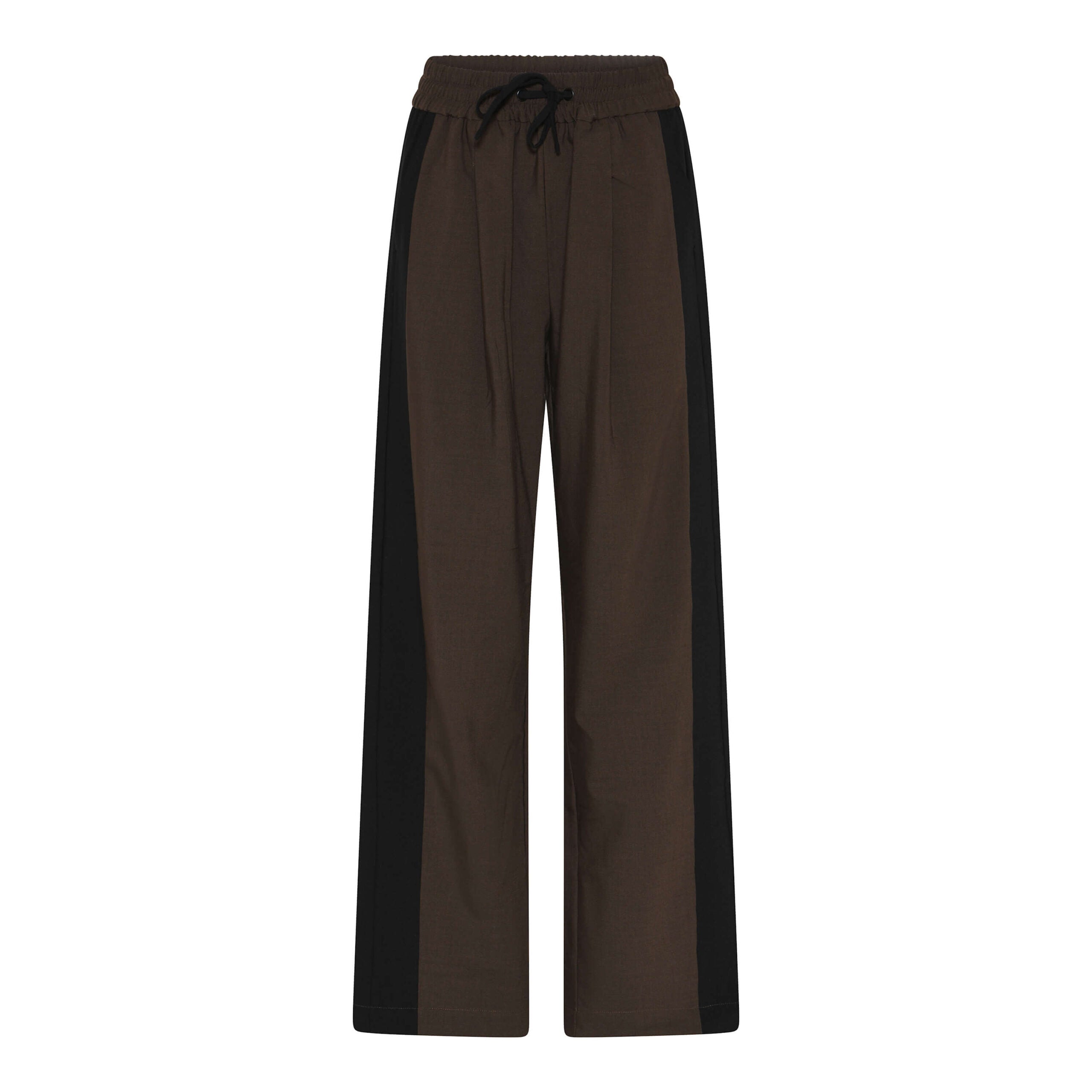 brune bukser med sort stribe i siden. Humble MendyHbs pants Brown combi