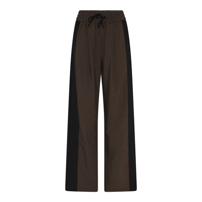 brune bukser med sort stribe i siden. Humble MendyHbs pants Brown combi