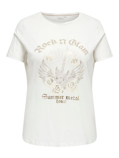 Only Carmakoma - Carnovia - T-shirt - Cloud Dancer
