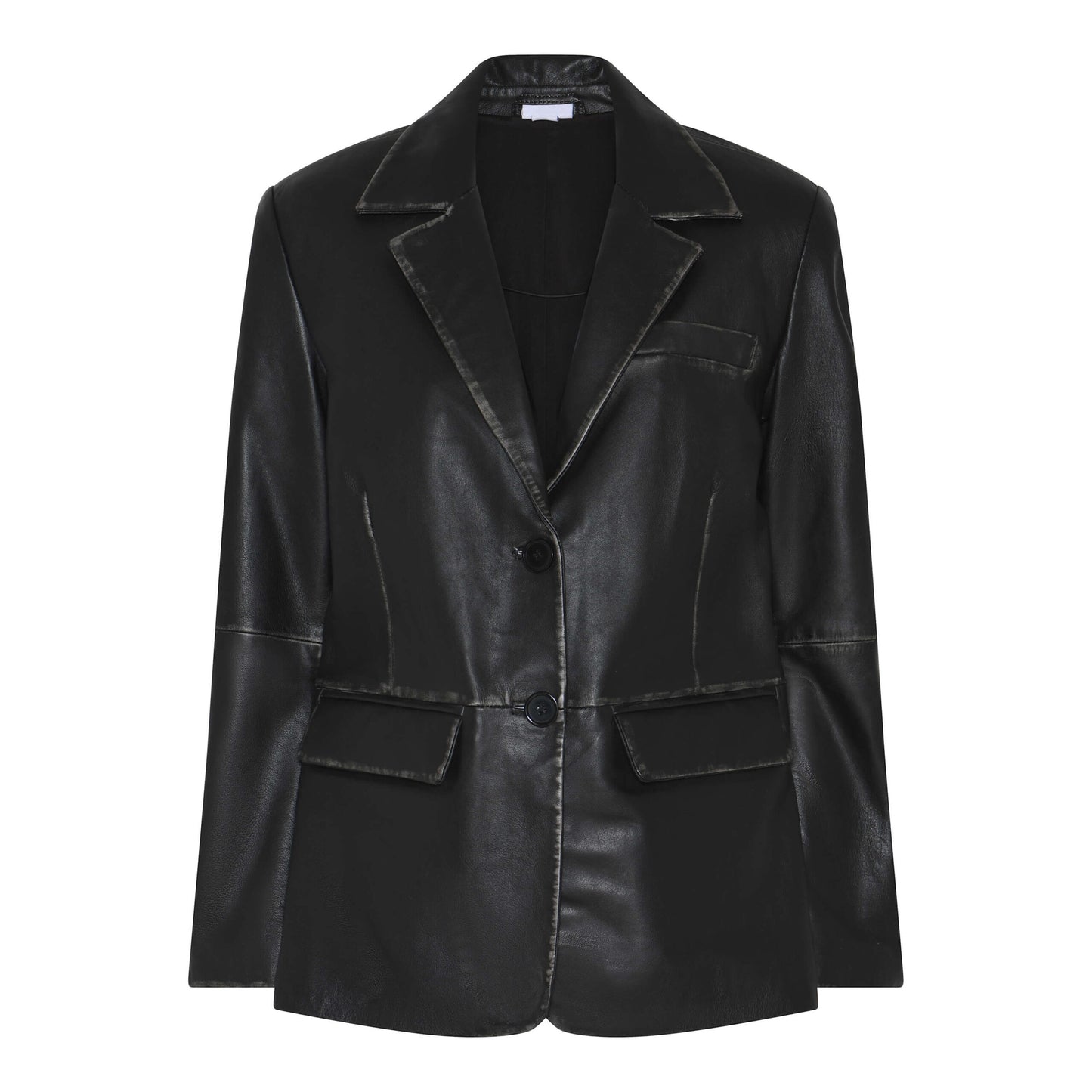 sort læderblazer med flaplommer. Humble MoonHbs blazer Used black