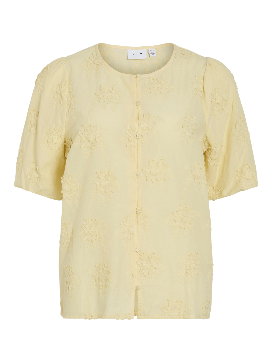 Vila - Viantonett - Shirt - Pastel yellow