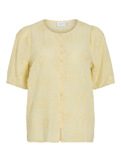Vila - Viantonett - Shirt - Pastel yellow