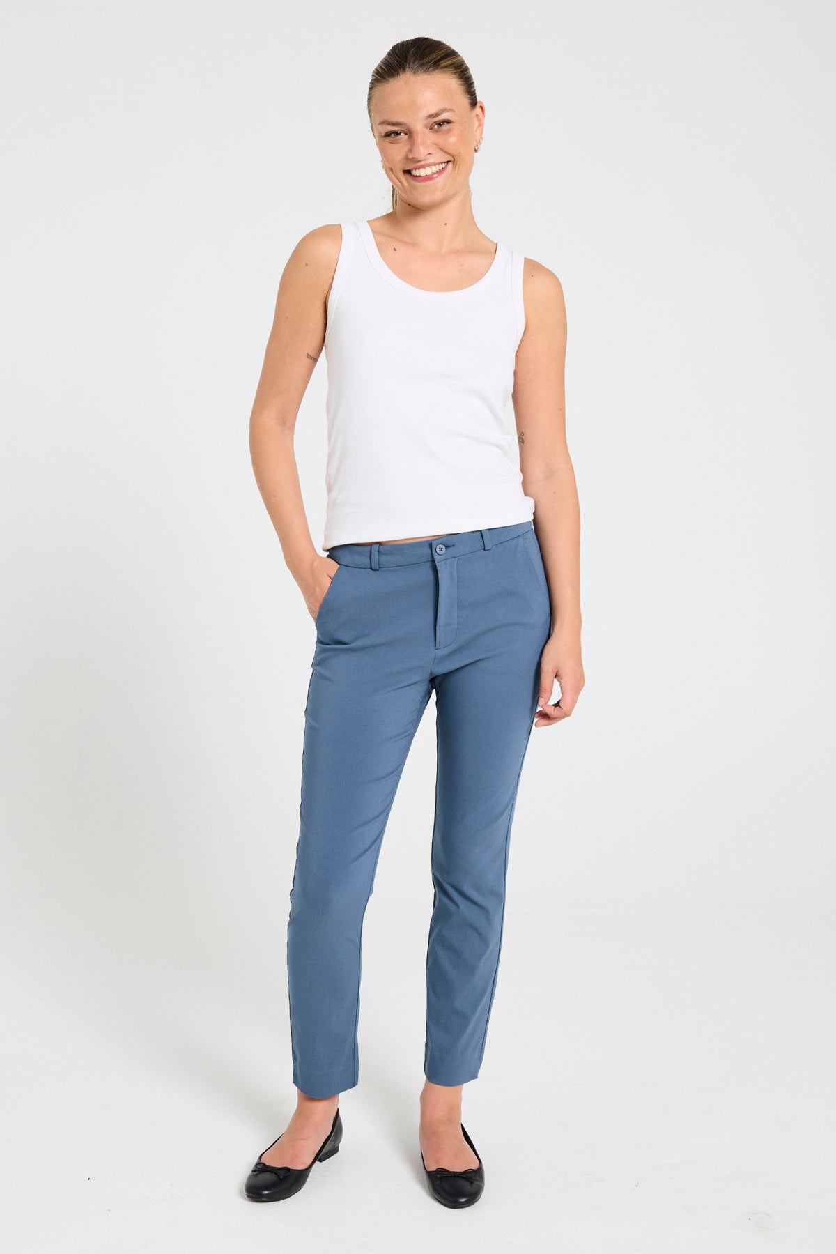 FQSOLVEJ-ANKLE-PA | indigo blå