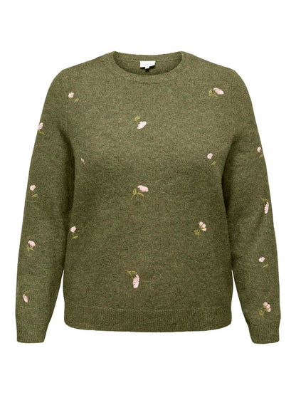 Only Carmakoma - Carshine - Pullover - Burnt Olive