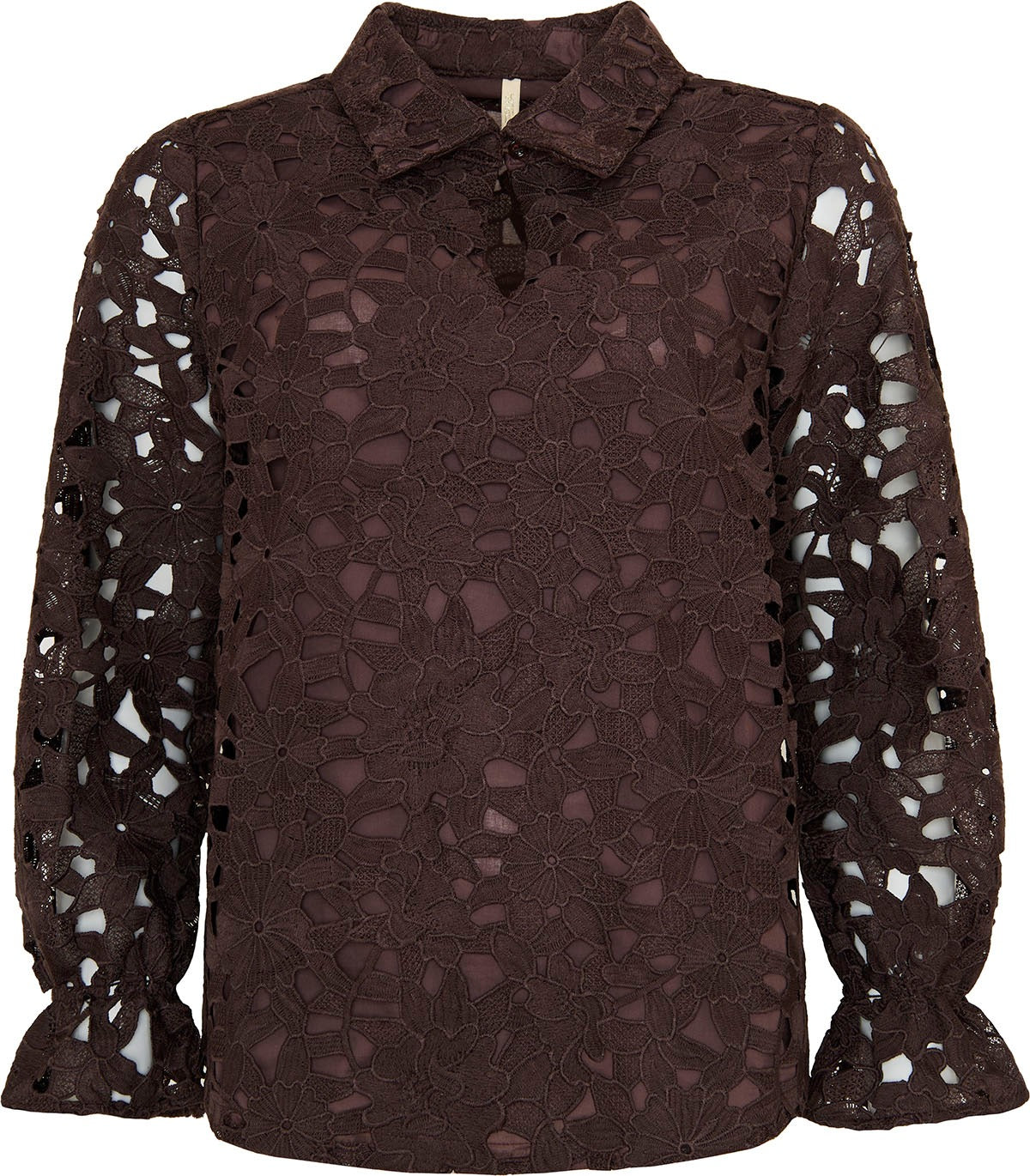 OFFELIA - OASIS BLOUSE - COFFEE