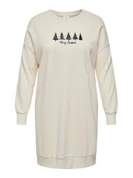 ONLY Carmakoma Birch Christmas forrest Midi Dress CARXMAS LS O-NECK DRESS SWT JRS