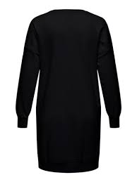ONLY Carmakoma Black Midi Dress CARFRIDA LIFE LS HIGHNECK DRESS KNT