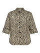 zenbra skjorte med knaplukning ONLY Carmakoma CARDEMILA Shirt Pumice Stone ZEBRA