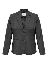 ONLY Carmakoma CARGOLDTRASH-ELISE BLAZER | Dark Grey Melange