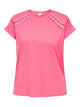 pink t-shirt ONLY Carmakoma CARLIMLY TOP Pink Lemonade Melange