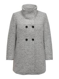 ONLY Carmakoma CARNEWSOPHIA WOOL COAT | Grey Melange