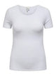 ONLY Carmakoma CARTIME LIFE S/S O-NECK TOP JRS | White