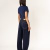 MIND by lene – Barrel jeans i mørkeblå