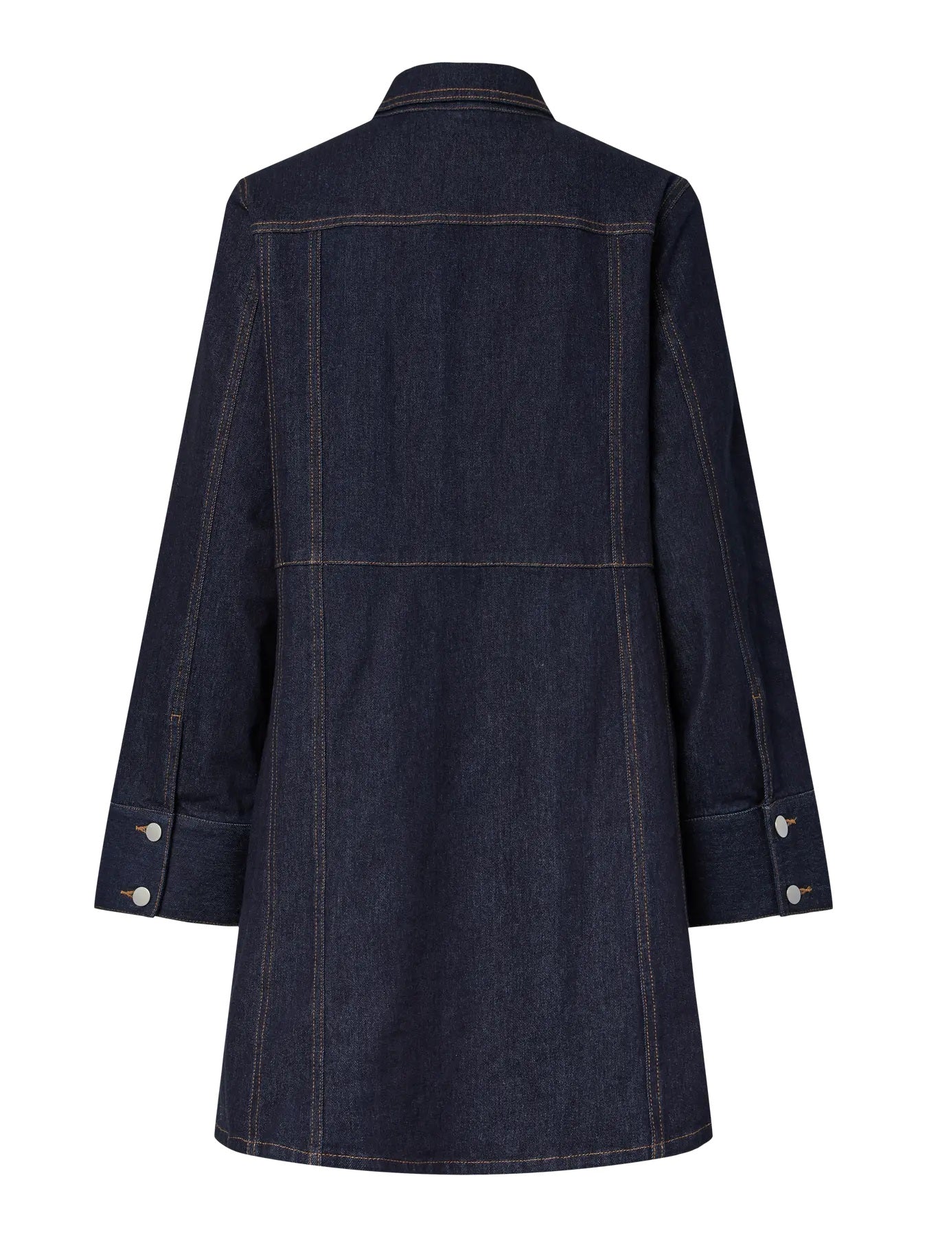 PIECES FEMMA LS SHORT DENIM DRESS | dark blue