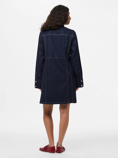 PIECES FEMMA LS SHORT DENIM DRESS | dark blue