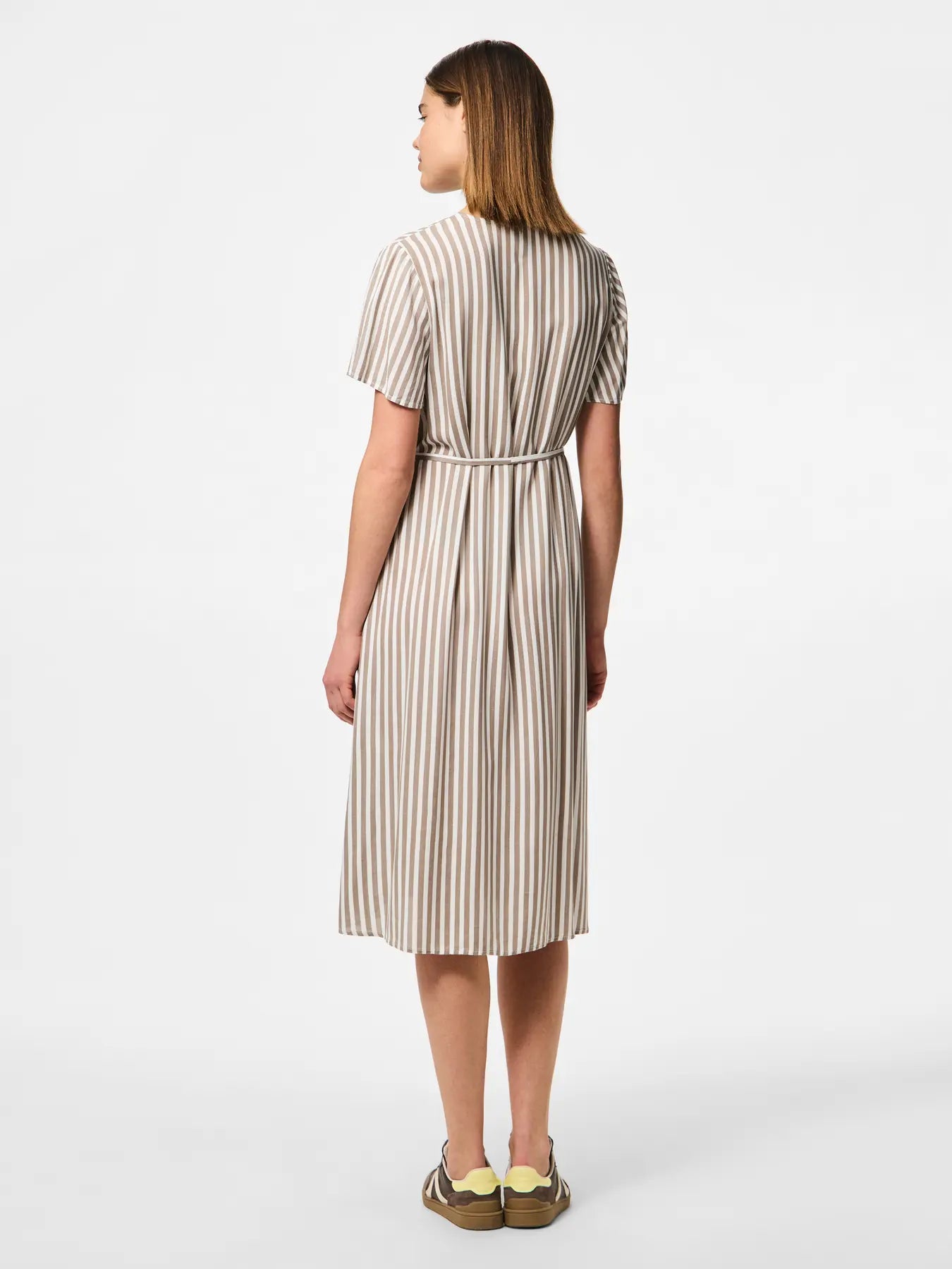 PCNYA SS V-NECK MIDI DRESS  |Moon Rock/Cloud Danc