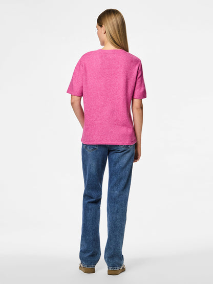 PIECES PCPIKO SS O-NECK KNIT | Fiji Flower Melange