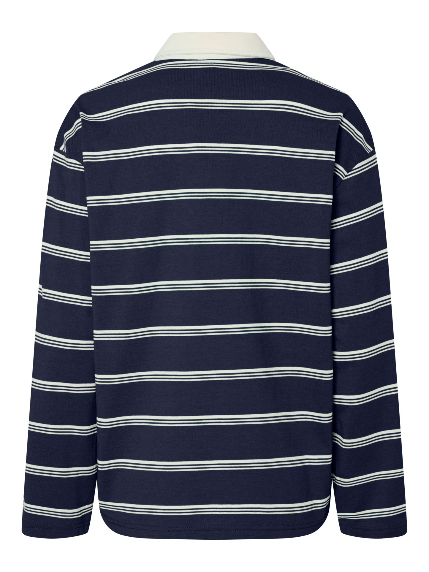 PIECES  PCSADIE LS POLO TOP JRS D2D | Maritime Blue Cloud dancer