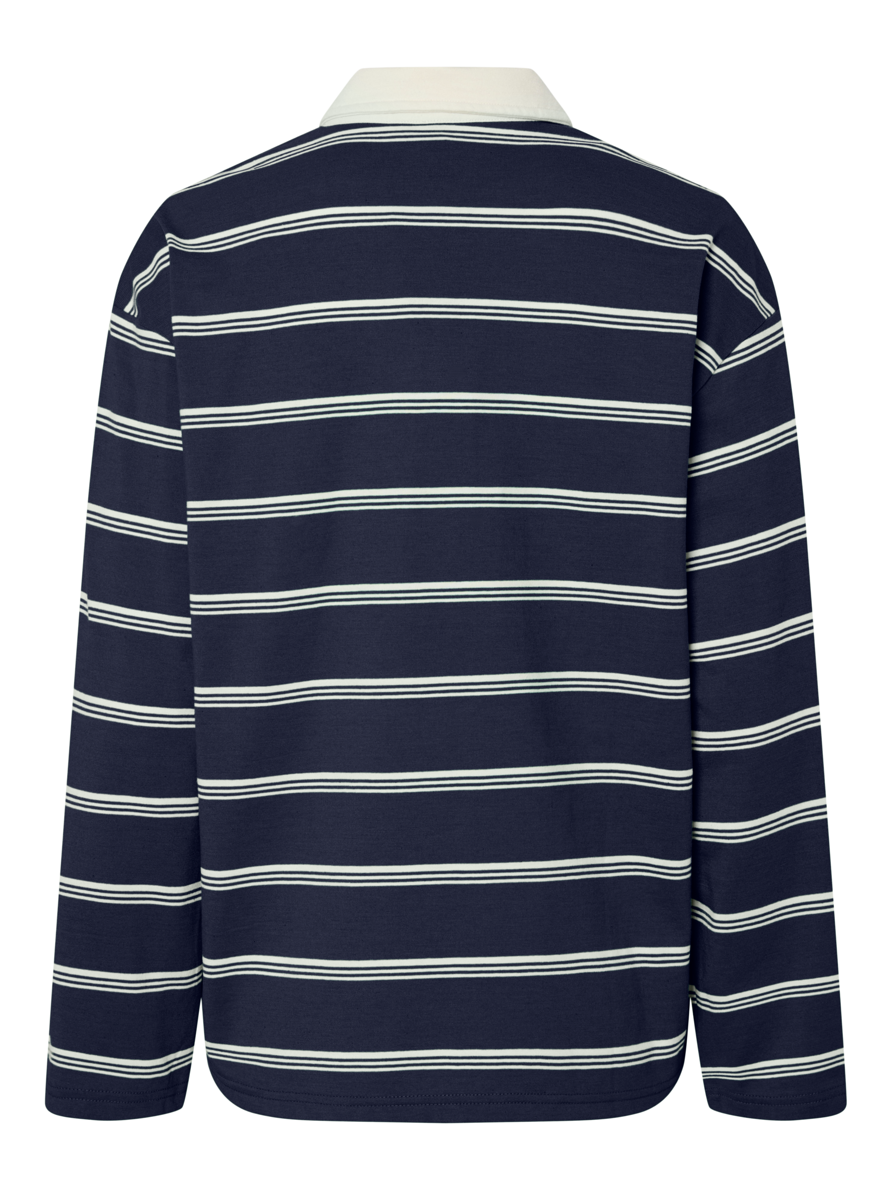 PIECES  PCSADIE LS POLO TOP JRS D2D | Maritime Blue Cloud dancer