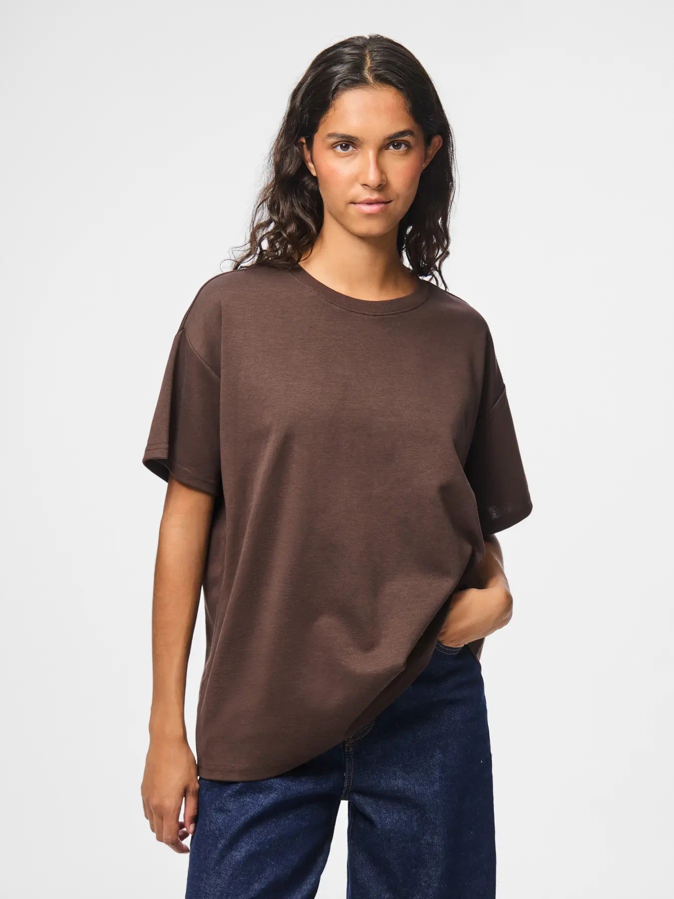 PIECES PCSKYLAR SS OVERSIZED TEE | Hot Fudge