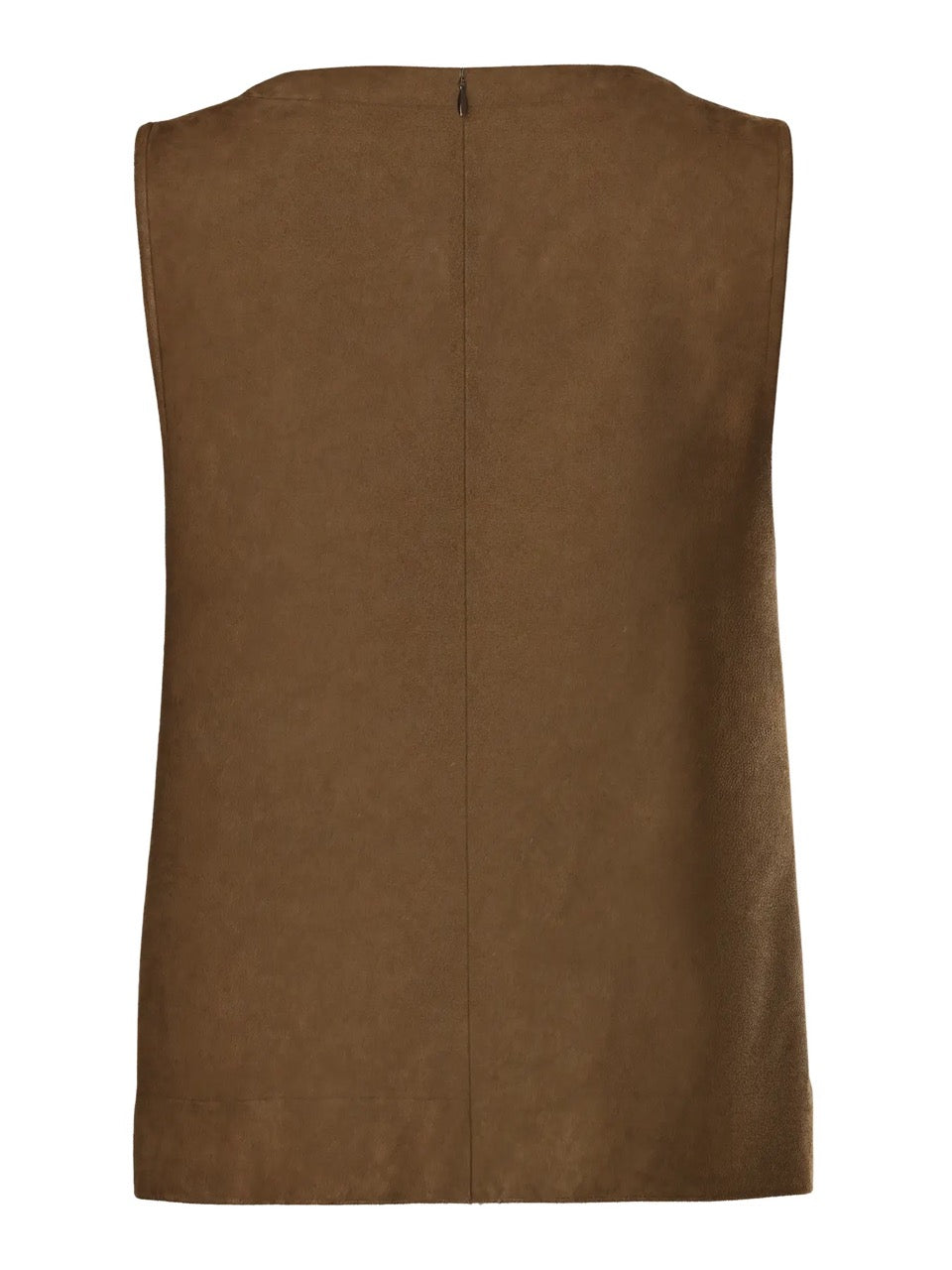 ryggen af ærmeløs brun top i ruskind PIECES Top PCJUNO TOP Brown