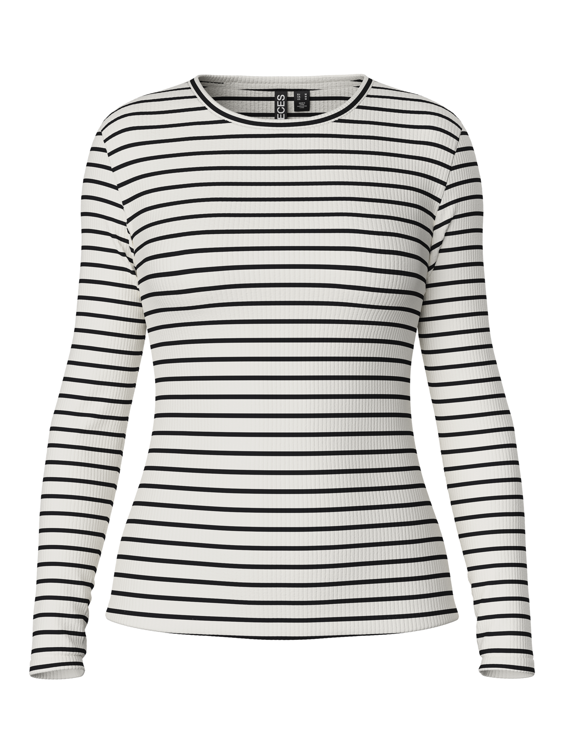 PIECES  PCRUKA LS TOP NOOS BC | Cloud Dancer NEW BLACK