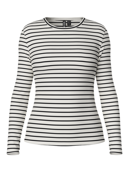 PIECES  PCRUKA LS TOP NOOS BC | Cloud Dancer NEW BLACK