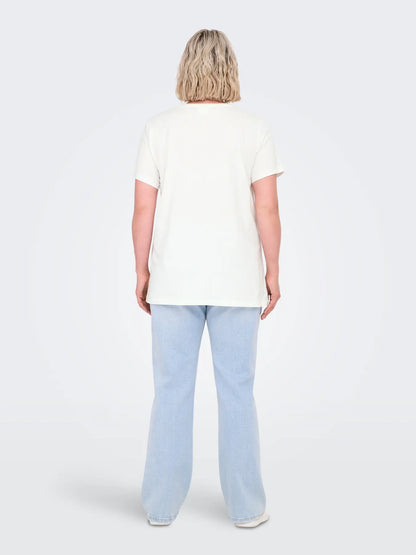 ONLY Carmakoma CARBOOSTERY TEE | Cloud Dancer Tribe