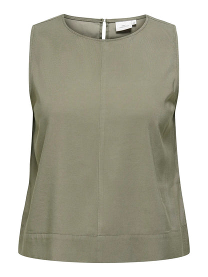 ONLY CARMAKOMA CARDORSI ARIS SL LOOSE TOP CC PNT (Smokey Olive)